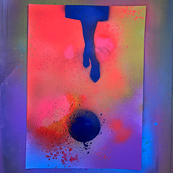 Spacewalk painting by Scipop